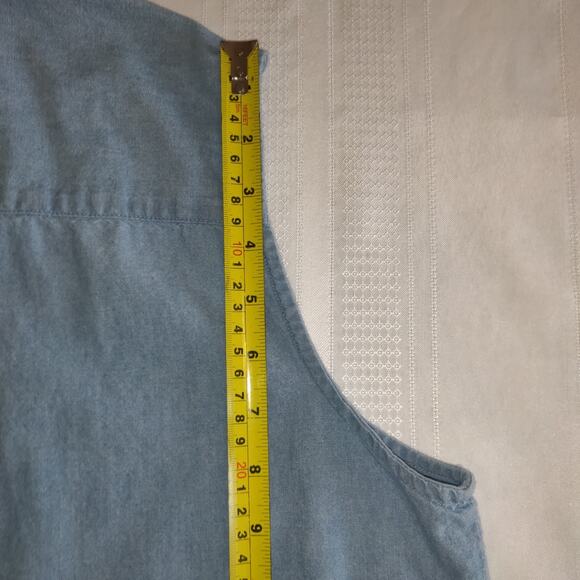 Vintage Champion Phoenix Mercury WNBA Denim Shirt XL Sleeveless Chambray Macau - Picture 16 of 16